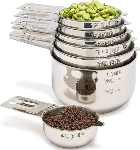 Simply Gourmet 7 Piece Measuring Cups with 1/8 Cup Coffee Scoop