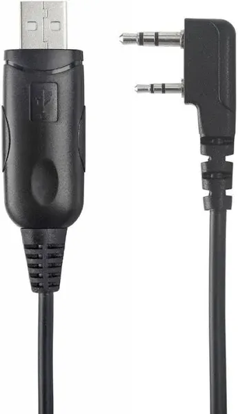 Radioddity PC002 USB Programming Cable CH340C Chip, 2-Pin K Plug, Plug and Play, Compatible with Windows 7, 8, 9, 10, 11, GM-30 GS-5B BaoFeng UV-5X UV-5R BF888S BF-F8HP Two Way Radios