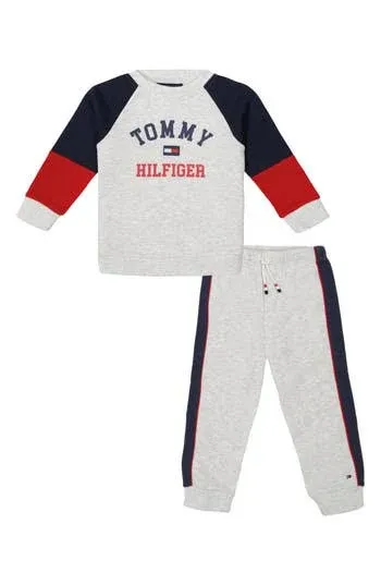 Tommy Hilfiger Baby Boy Heather Colorblock Fleece Sweatsuit