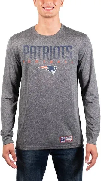 Ultra Game NFL Official Adults Super Soft Game Day Long Sleeve T-Shirt - Unisex New England Patriots|New England Patriots