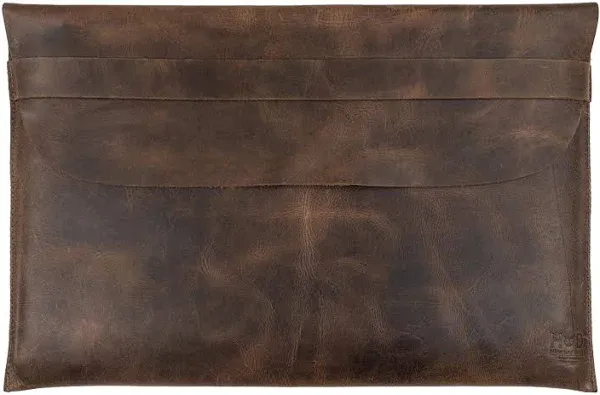 Hide & Drink, Rustic Case Compatible with MacBook (15 inches Display) Classy Protector for Laptop, Office Accessory, Full Grain Leather, Handmade, Bourbon Brown