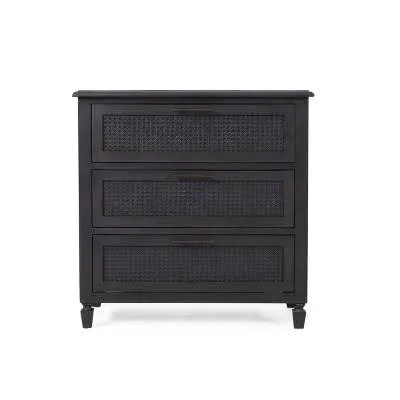 GDFStudio Pollards Rustic Acacia Wood 3 Drawer Dresser