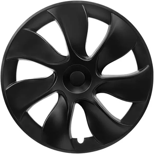 KAVANIC Fits Model Y Wheel Cover 19inch ABS Matte Black Blade Style Hubcaps for Tesla 2020-2024 Model Y Gemini Wheel Cover Replacement Support Logo