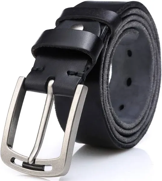 Men&#039;s 100% Italian Cow Leather Belt Men With Anti-Scratch Buckle,Packed in a ...