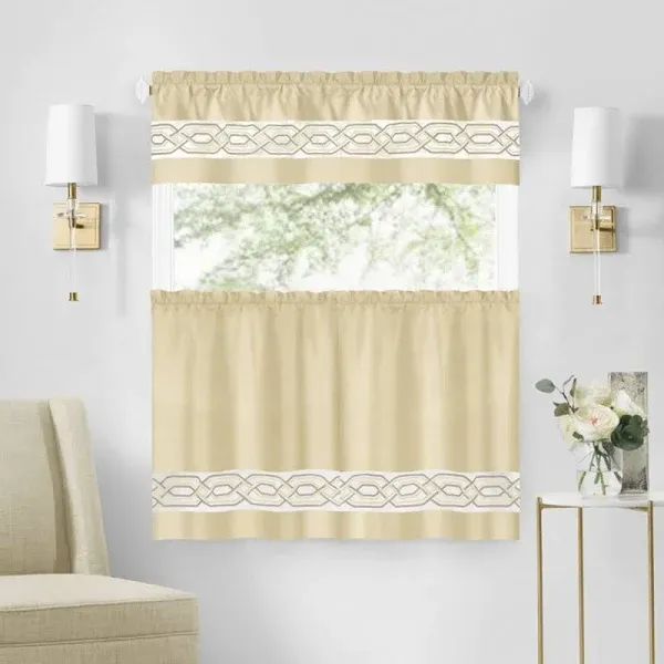 Achim Paige Tier and Valance Window Curtain Set