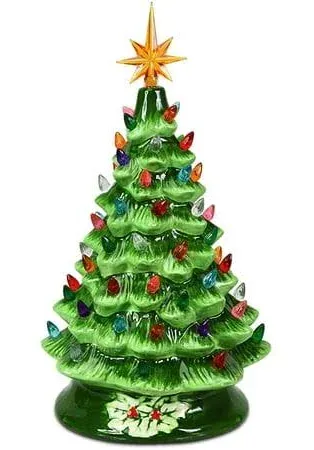 Hand-Painted Ceramic Tabletop Christmas Tree