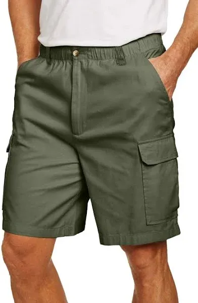 KingSize Men's Big & Tall Knockarounds 8" Full-Elastic Cargo Shorts