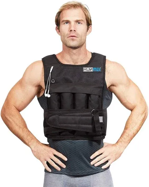 RUNmax Adjustable Weighted Vest with Shoulder Pads