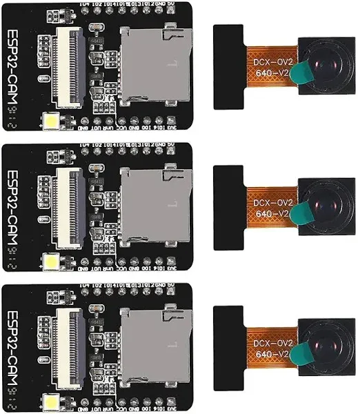 3 Pack ESP32-CAM Development Board, WiFi Bluetooth Module Development Board with OV2640 Camera Module for Arduino (3PCS)