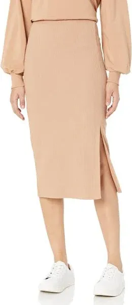 The Drop Women's Veronique High-Waist Slit Skirt