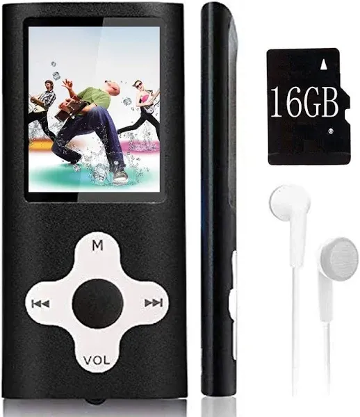 Mp3 Player,Music Player with a 16 GB Memory Card Portable Digital Music Player/Video/Voice Record/FM Radio/E-Book Reader/Photo Viewer/1.8 LCD