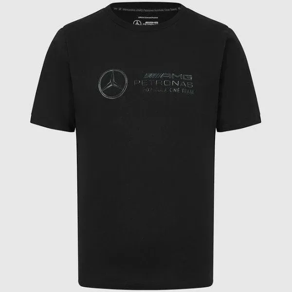 Mercedes AMG Petronas F1 Official Stealth 3D Logo T-Shirt Black Free UK Ship