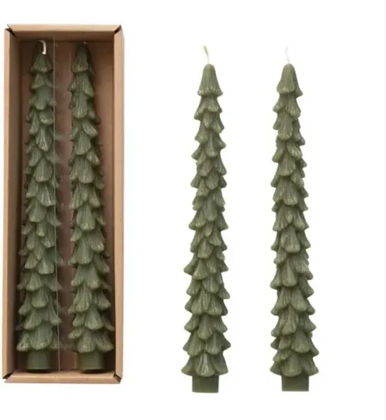 #confetti-gift-and-party# 10" Tree Shaped Taper Candles