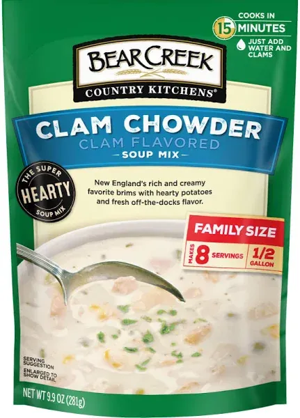 Bear Creek Soup Mix, Clam Chowder, 10.4 Ounce (Pack of 6)