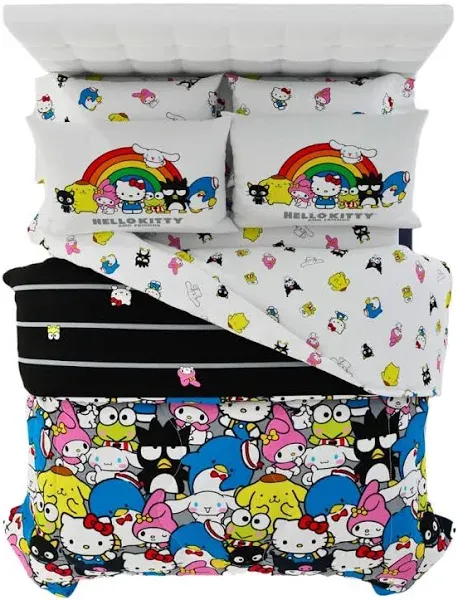 Collectibles Hello Kitty &amp; Friends Bedding 7 Piece Super Soft Comforter and Shee