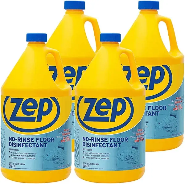 Zep Commercial&#174; No-Rinse Floor Disinfectant, Pleasant Scent, 1 gal, 4/Carton ;