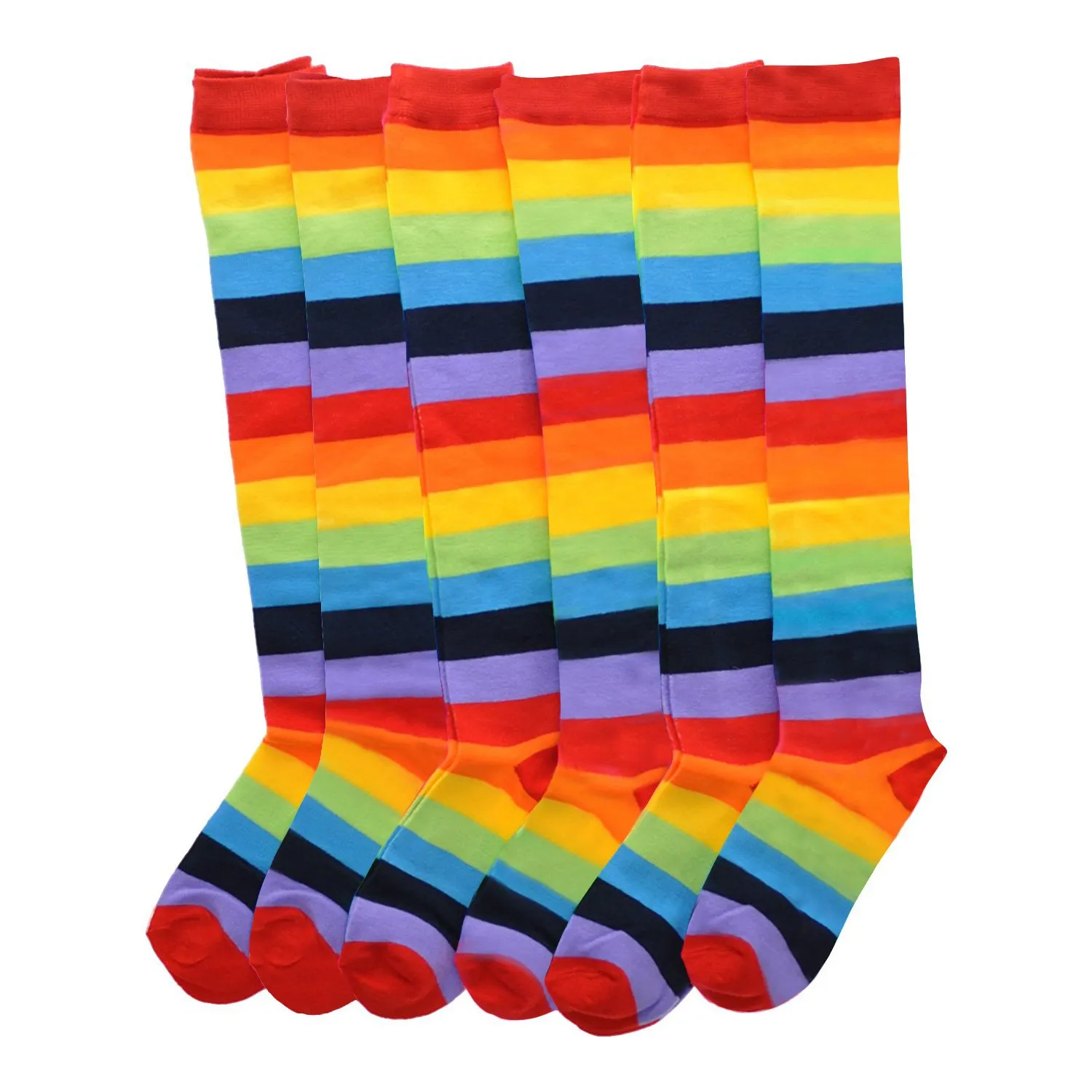 Women's Angelina Rainbow Thigh High Socks