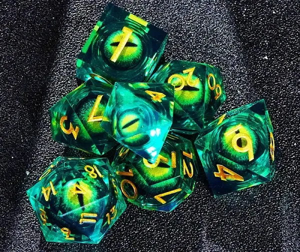 Sharp Edge Dragon Eye DND Dice Set