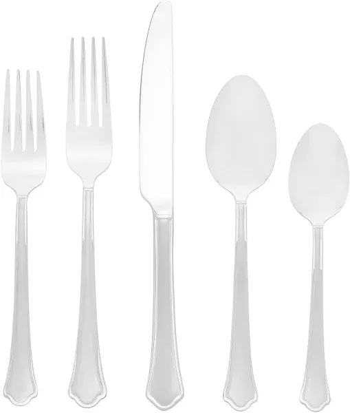 Pfaltzgraff Capri Frost 20-Piece Stainless Steel Flatware Set, Service for 4