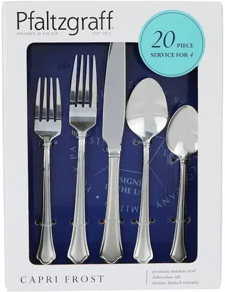 Pfaltzgraff Capri Frost 20-Piece Flatware Set