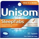 Sleeptabs, Nighttime Sleep-Aid, Doxylamine Succinate, 32 Tablets