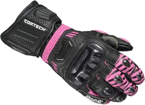 Cortech Revo Sport RR Womens Gloves (Medium, Black/Pink)