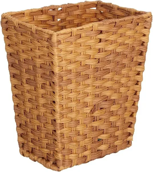 mDesign Woven Rectangular Wastebasket