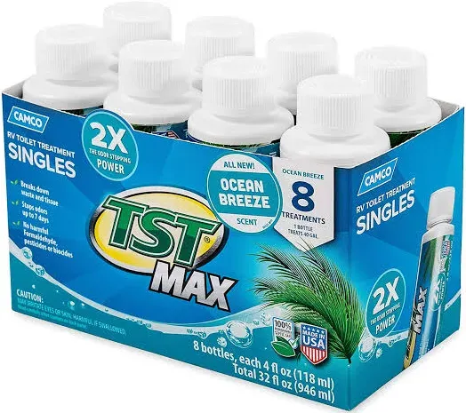 Camco TST MAX Ocean Scent Singles, 8-Pack