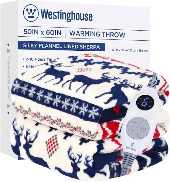 Westinghouse Electric Blanket Heated Throw Blanket