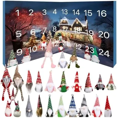 2024 Christmas Advent Calendar, 24 Days Christmas Advent Calendar with Collectible Dolls, 2024 New Christmas Advent Calendar