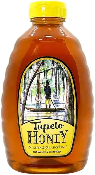 Tupelo Honey 32oz - 2 pound -Two pound Jar- from Sleeping Bear Farms Beekeepers in the Florida Apalachicola River Basin