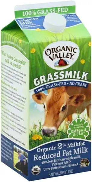 Organic Valley Reduced Fat Grassmilk (0.5 gal)