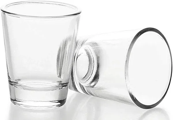 BCnmviku 1.5 oz Shot Glasses Sets with Heavy Base, Clear Shot Glass (2 Pack)