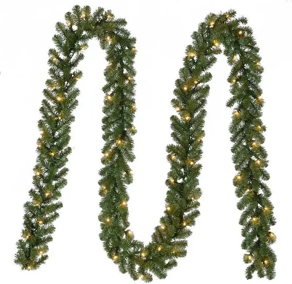 Holiday 18 Ft. Pre-Lit Kingston Indoor/Outdoor Garland Decoration with 70 Sparkl