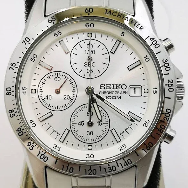 SEIKO Chronograph SND363PC Silver Men's Watch New in Box