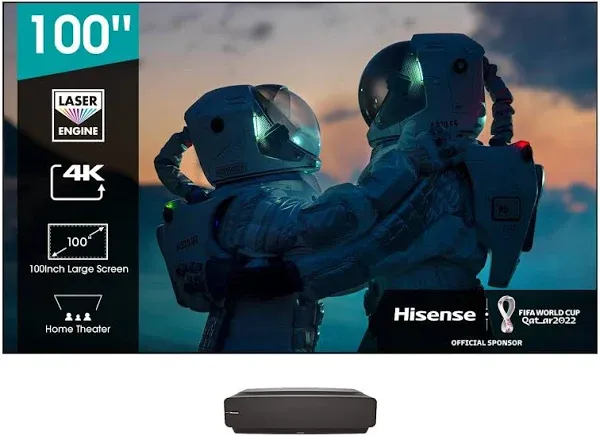 Hisense 100" 4K Smart Laser Short Projector - Certified Refurbished