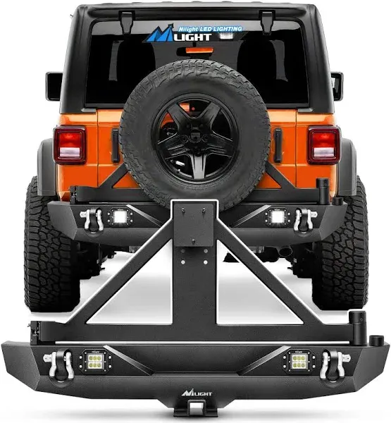 Nilight Rear Bumper for Jeep Wrangler JK & Unlimited (2007-2018)