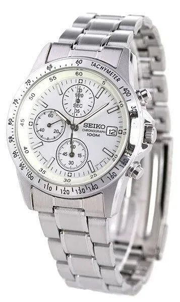 SEIKO Chronograph SND363PC Silver Men&#039;s Watch New in Box From Japan Free Shippin