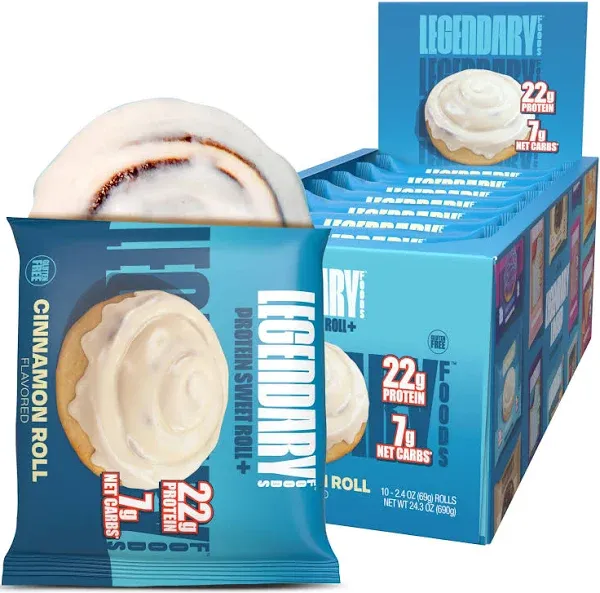 Legendary Foods Boosted 22 Gram High Protein Sweet Roll+ Bars