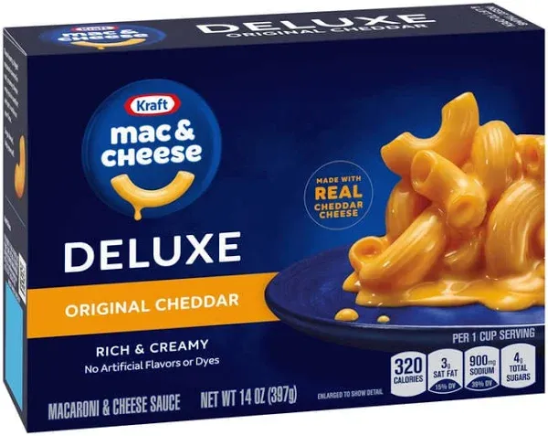 Kraft Deluxe Original Cheddar Macaroni Cheese Dinner