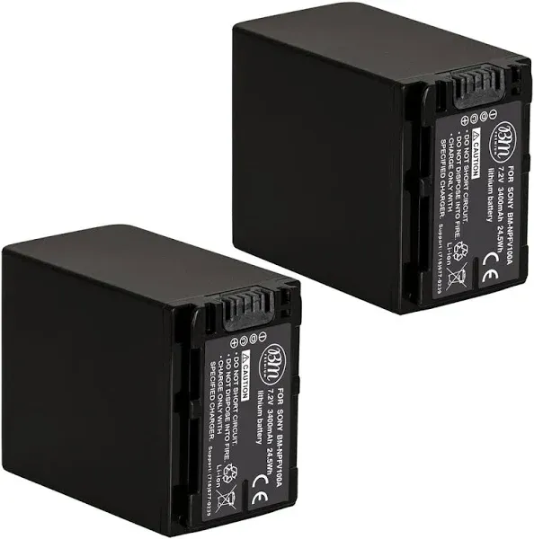 BM Premium 2 Pack Battery for Sony Handycam Camcorders