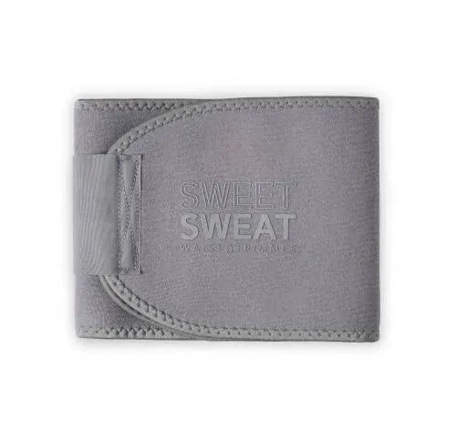 Sweet Sweat Waist Trimmer by Sports Research for Men &amp; Women - Matte Gray - L