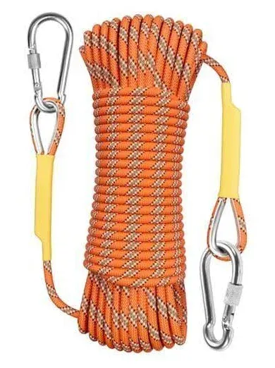  Outdoor Climbing Rope 10M(32ft) 20M(64ft) 30M(96ft) 1/3 Inch x 32 Feet Orange