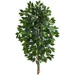 Nearly Natural 4 ft. Single Ficus Artificial Tree (No Pot)