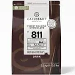 Callebaut 811 Dark Chocolate Callets 54.5% 22 lbs