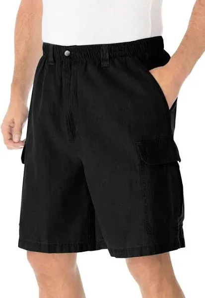 KingSize Men's Big & Tall Knockarounds 8" Full-Elastic Cargo Shorts