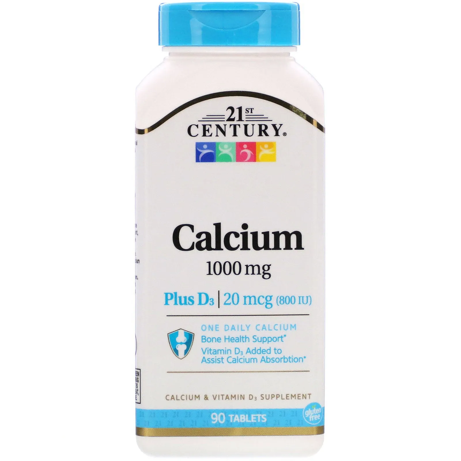 21st Century Calcium Plus D3, 1.000 mg, 90 Tabletten