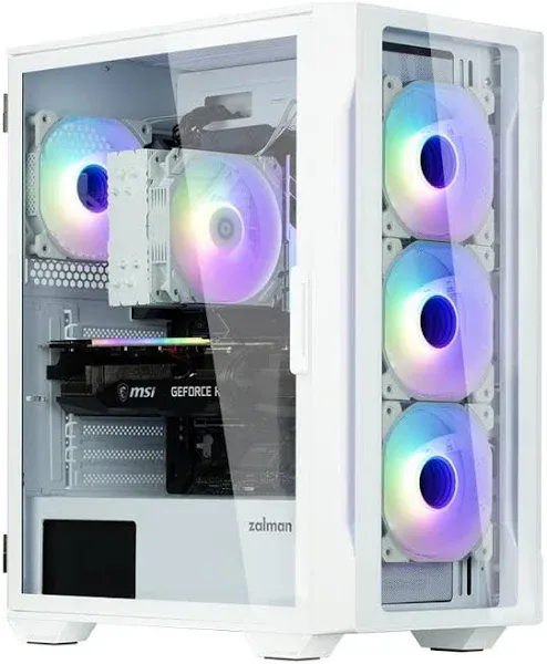 Zalman i3 NEO TG ATX Gaming PC Computer Case - Tempered Glass Front &amp; Side Panel