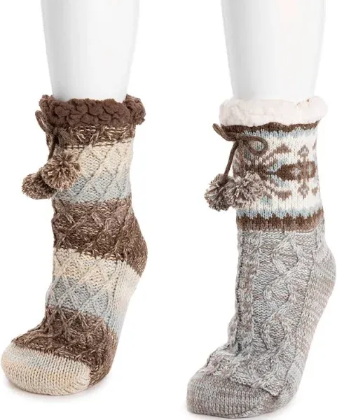 MUK LUKS Women's 2 Pair Pack Tall Cabin Socks