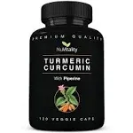 Turmeric Curcumin with Black Pepper Extract (Piperine) - 120 Veggie Tumeric Capsules - Premium 95% Standardized Curcuminoids - Best Absorption & Potency - Joint Support Supplement